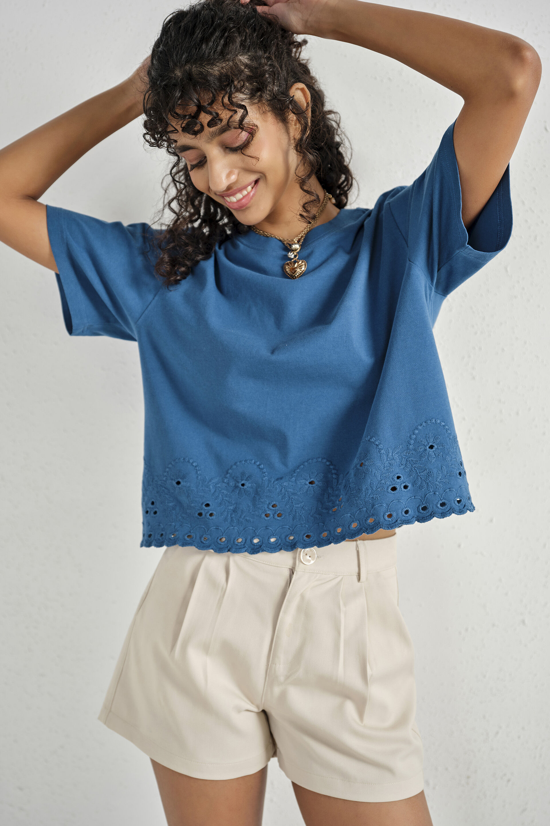 Indigo Boxy T-shirt, Indigo, image 2